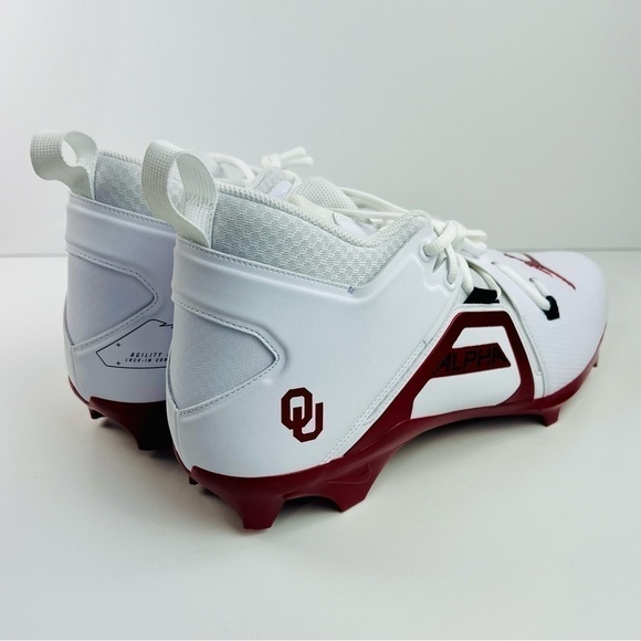 Nike Jordan Alpha Menace Oklahoma Football Cleats DH3367-104 Mens 14.5 Wide RARE main image 9